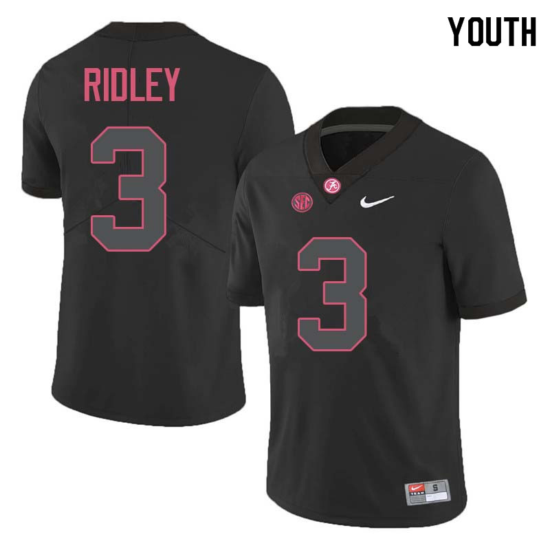 Youth #3 Calvin Ridley Alabama Crimson Tide College Football Jerseys Sale-Black